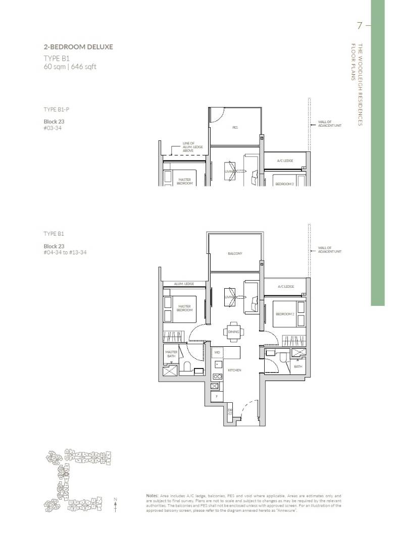 The Woodleigh Residences 1 Bedroom Floor Plan 5