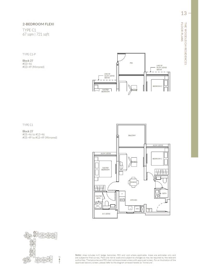 The Woodleigh Residences 1 Bedroom Floor Plan 9