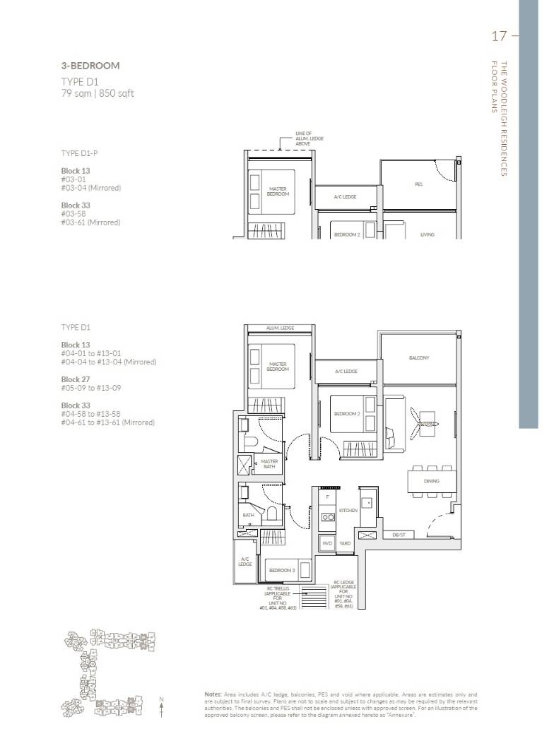 The Woodleigh Residences 1 Bedroom Floor Plan 10