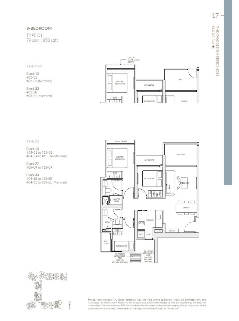 The Woodleigh Residences 1 Bedroom Floor Plan 11
