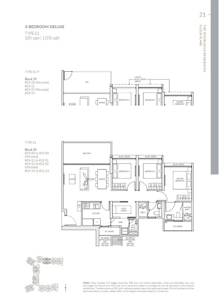 The Woodleigh Residences 1 Bedroom Floor Plan 13